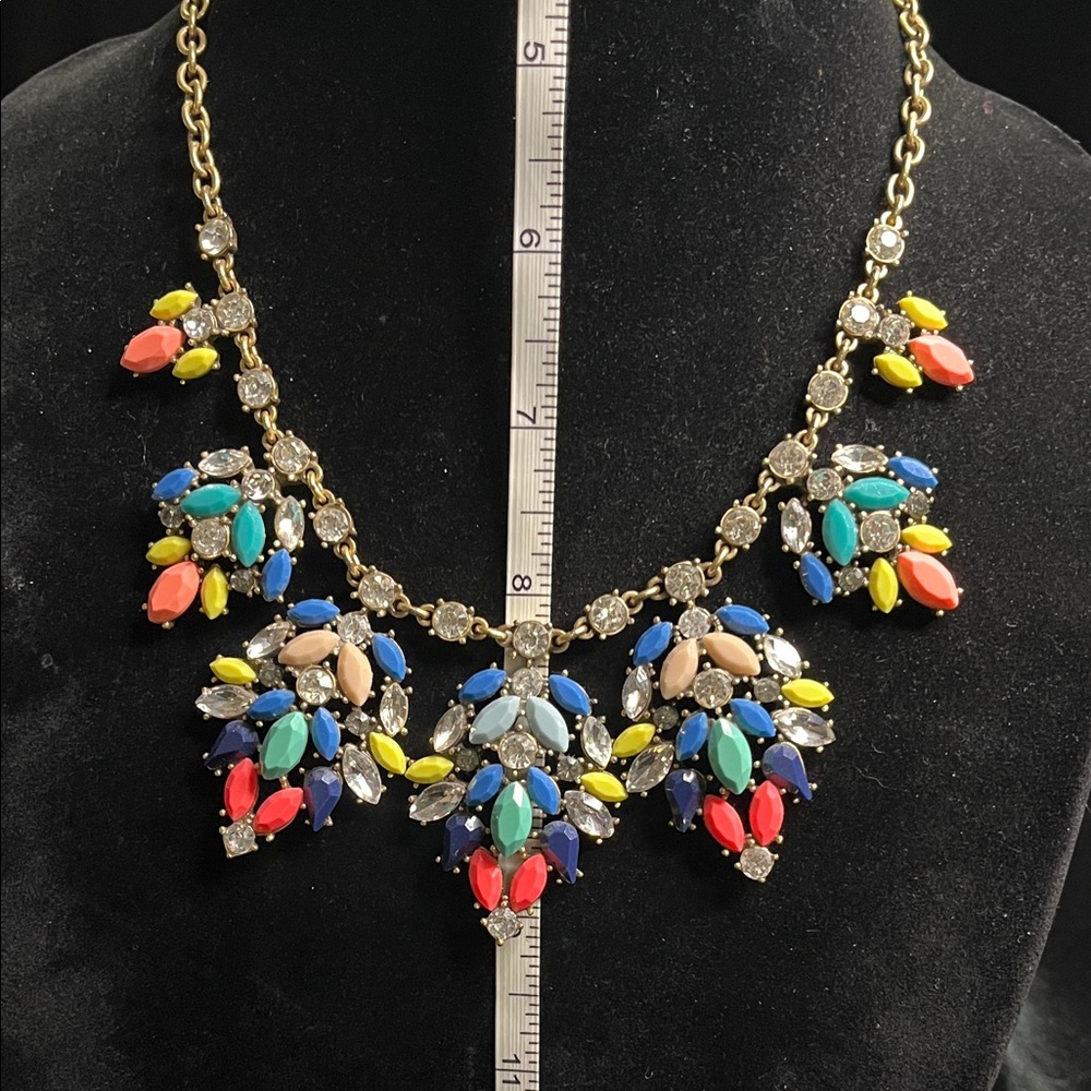 1533 J. Crew Multicolor Gem Necklace - Picture 3 of 6